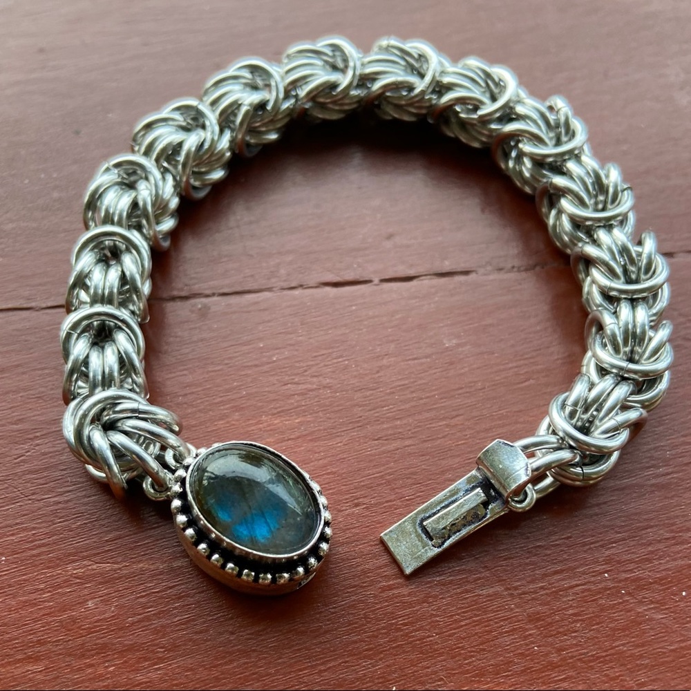 Labradorite maille bracelets 2 - Picture 14 of 16